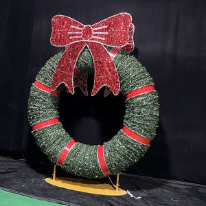 Guirnalda Navideña 3D con Marco <span class=keywords><strong>de</strong></span> Hierro, Guirnalda LED Grande para Exteriores, Decoraciones <span class=keywords><strong>Luminosas</strong></span> para Calles, Centros Comerciales, Escenarios Festivos - Product Image 5