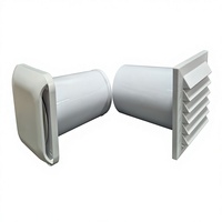 Diffuseur de ventilation mural carré en ABS pour système CVC moderne, réglable pour intérieur et extérieur, idéal pour hôpitaux, salles de bain et cuisines