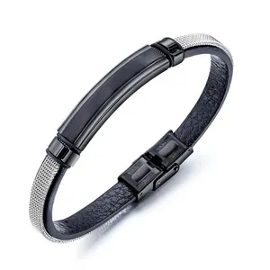 Hot selling New Leather Accessories Trend Men And Women Wild Steel Mesh Bracelet