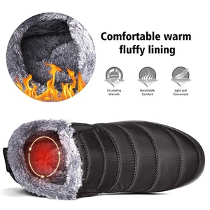 Fodera impermeabile in pelliccia ispessita caldi stivali da neve stivali invernali alla caviglia scarpe per <span class=keywords><strong>uomo</strong></span> donna - Product Image 4