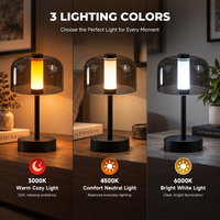 Lampe de table rétro à intensité variable avec commande tactile sans paliers de haute qualité pour salon, salle à manger, salle de lecture, lampe de table LED