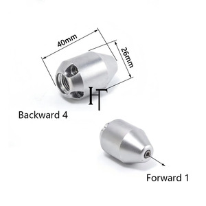 Boquilla de limpieza giratoria <span class=keywords><strong>para</strong></span> <span class=keywords><strong>desatascar</strong></span> tuberías de alcantarillado, 1/4 de pulgada, 80-150 bar, 20L, <span class=keywords><strong>para</strong></span> hidrolavadora de alta presión - Product Image 4