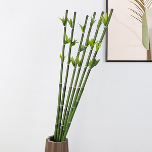 Artificial Lucky Bamboo Plant Decorative Flower Indoor Greenery High Simulation Leaves Plastic Wire Arrangement Accessory - Product Image 1