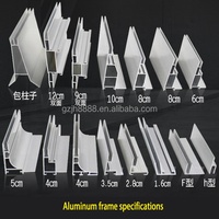 Profilé en aluminium pour cadre de boîte lumineuse, profilé en aluminium pour cadre de boîte lumineuse, éclairage mural pour affiche rétroéclairée en intérieur, éclairage mural SEG