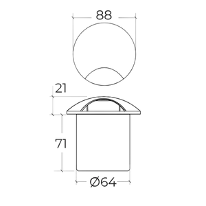 Media <span class=keywords><strong>Luna</strong></span> Ip67 al aire libre enterrado Led luz subterránea cubierta empotrada entrada luces <span class=keywords><strong>de</strong></span> <span class=keywords><strong>paso</strong></span> Ip67 calificación iluminación del parque - Product Image 4