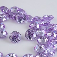Pierres précieuses en zircon cubique de couleur lavande, taille octogonale rose, 6mm-12mm, pour la fabrication de bijoux, haute qualité, directement de l'usine, MOQ 50 pièces/sac