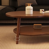 Table basse en bois massif avec espace de rangement, style vintage, design chinois minimaliste classique pour salon, petits appartements
