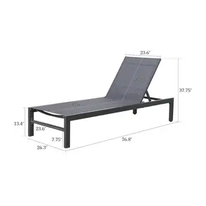 Muebles de exterior, muebles de piscina de hotel usados, sillas de piscina ajustables, silla de playa apilable - Product Image 2