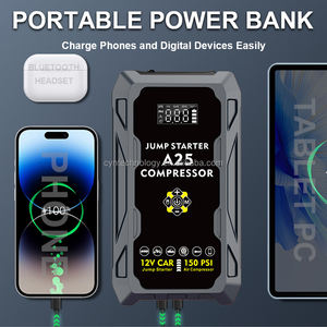 Портативное автомобильное пусковое устройство с насосом для шин, 12 В - Product Image 4