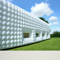 Tente de camping gonflable portable, tente cube imperméable pour activités de plein air