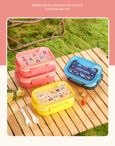 Lonchera de Tres Compartimentos con Material PP, Gran Capacidad, Diseño Dividido, Apta para Microondas, Portátil - Product Image 6