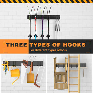 Organizzazione per <span class=keywords><strong>Parete</strong></span> del Garage, Porta Sci e Snowboard in Metallo Nero Resistente - Product Image 6