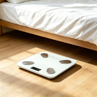 Balance connectée intelligente pour la graisse corporelle et l'IMC, capacité 180 kg, pour salle de bain