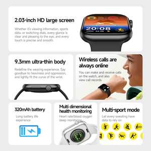 นาฬิกาอัจฉริยะ IW10 หน้าจอสัมผัส น้ำหนักเบา 38 กรัม พร้อม GPS ระบบ SOS ควบคุมการวัดอัตราการเต้นของหัวใจ กันน้ำระดับ IP67 เพื่อชีวิตประจำวันที่สะดวกสบาย - Product Image 2