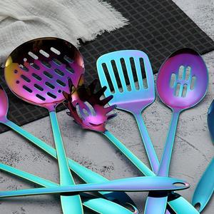 プロモホットセール5pcsキッチン用品ステンレス鋼調理器具セット焦げ付き防止スパチュラステンレス鋼ハンドル調理器具セット - Product Image 4