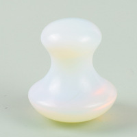 Outil de massage raffermissant pour le visage en forme de champignon jaune DIY, masseur oculaire en pierre naturelle, outil de beauté amincissant pour le visage, Gua Sha en jade