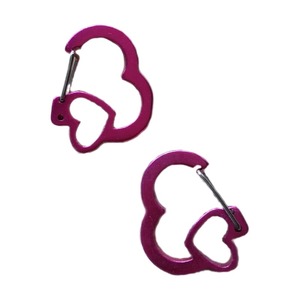 Aluminum Alloy Heart Design Promotional Keychains and Carabiners Small Keychains & Dog Collar Tag Clips