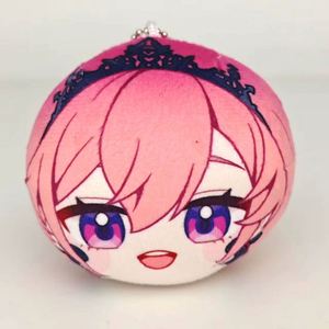 Printing Spheroidal Anime Plush Keychains <b>Squishy</b> Hairy Crystal Velvet Soft Metal Custom Logo Eco-Friendly Keyring - Product Image 2