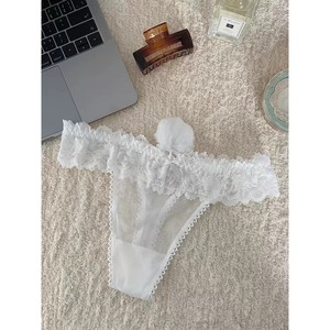 Culottes féminines en forme de pêche, style japonais, mignonnes et sexy, avec queue de cheval, taille basse, en dentelle séduisante et alléchante. - Product Image 6