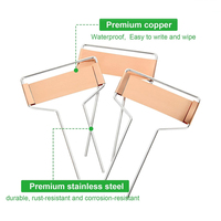 4PCS Etiquettes pour plantes en métal cuivré 6.1 pouces Etiquettes pour plantes en cuivre Marqueurs de jardin écologiques