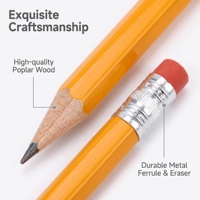 Crayons promotionnels jaunes HB avec gomme, pré-affûtés, hexagonaux, écriture fluide, vente en gros pour écoles et bureaux, logo personnalisé, cadeau OEM