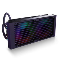 Refroidisseur liquide pour processeur SNOWMAN 240 mm AIO, personnalisable, avec écran LCD carré de 1,54 pouces pour l'affichage des images et des métriques de performance, 120 ventilateurs