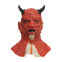 Nouveau Masque de Démon Belial en Latex Respirant et Amusant, Tendance, pour Cosplay, Masque Complet, Gants, Ensemble Deux Pièces, Thème Halloween Film et Série TV