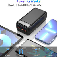 Banques d'Alimentation Grande Capacité 30000 mAh pour Téléphone, Charge Rapide 20W 22.5W, Power Bank 10000 mAh 20000 mAh 30000 mAh 50000 mAh