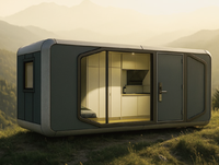 Maison capsule intelligente écologique Apple Cabin avec énergie solaire et design résistant aux intempéries pour la vie hors réseau