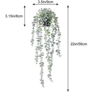 Plantes artificielles suspendues pour la forêt, 80 cm, feuilles d'eucalyptus en plastique, décorations intérieures et extérieures - Product Image 5