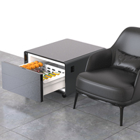 Mini-réfrigérateur de table intelligent pour appartement, hôtel, bureau, avec fonction de charge sans fil
