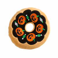 Nicovaer Halloween Black Friday Cat Dog Ghost Festival Plush Squeaky Embroidered Pumpkin Donut Sounding Toy Guangdong