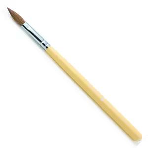 Профессиональный Размер 6,8,10 3D 95% Колонковые волосы плоская ОБЖИМНАЯ косметика для нейл-арта акриловая щетка с деревянной ручкой для красоты