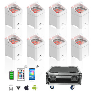 Luz Par LED 6x18W 6 en 1 RGBAW+UV con Bolsa o Estuche de Transporte, Control Remoto DMX, Luz Par Inalámbrica con WiFi para DJ y Bares - Product Image 1