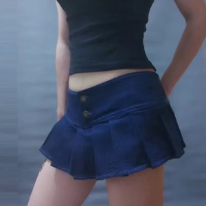 通気性の低いウエストの女性のデニムショーツティーン女の子セクシータイトスキニー洗濯パターンホット織りショーツ - Product Image 1