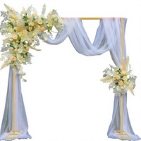 Support d'arche métallique blanc 2x2m, cadre d'arche de mariage, support de fond pour ballons pour décoration de fête d'anniversaire ou de baby shower