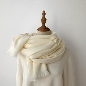 ผ้าพันคอฤดูหนาวสีทึบสำหรับผู้หญิง,ผ้าพันคอฤดูหนาวพร้อมพู่ขายส่งฮิญาบสีสันสดใส - Product Image 6