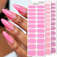 Enveloppes d'ongles en gel personnalisées, rose vif, rose pâle, lilas, violet, avec paillettes épaisses brillantes, longue durée, non toxiques, sans UV, pour manucure en salon