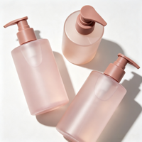 Botella de Plástico PET de Lujo de 200/400/500 ml para Champú y Gel de Ducha, Envase Cosmético Vacío con Bomba, Botellas de Plástico Personalizadas para el Cuidado de la Piel