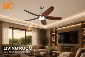 Ventilador de Techo de Alta Eficiencia BLDC: Nuevo Modelo 2026 HC6210 de 52 Pulgadas - Motor de CC de 35W de Ahorro Energético con Flujo de Aire Reversible y Temporizador de 1/2/4H - Product Image 3