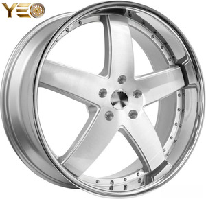 Jantes en alliage d'aluminium personnalisées à 5 branches de style rivet, entraxe 5x127, compatibles Chevrolet Suburban Tahoe, 5x5 Billet Chevy OBS - Product Image 2