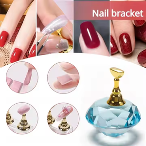 Support pour ongles Base diamantée Argile Affichage Pratique Rack Ongles Accessoires Manucure Accoudoir Affichage Pratique Stand Nail Tools - Product Image 2