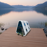 Villa capsule triangulaire à deux étages de 40 pieds, modulaire, préfabriquée, en acier, conteneur plat, design moderne, mobilier pour hôtels