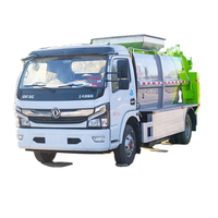 Мусоровоз Dongfeng на гибридной топливной ячейке для перевозки пищевых отходов, с боковыми контейнерами, запас хода 101-200 км