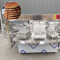 Machine automatique à gaufres pour crème glacée Machine commerciale belge de fabrication de gobelets à gaufres Machine néerlandaise de fabrication de stroopwafels