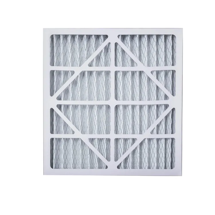 Cardboard Frame Pleated Prefilter Double-layer Moistureproof AC Furnace Filter Hot Product Customized Provided Panel Filter 0.5