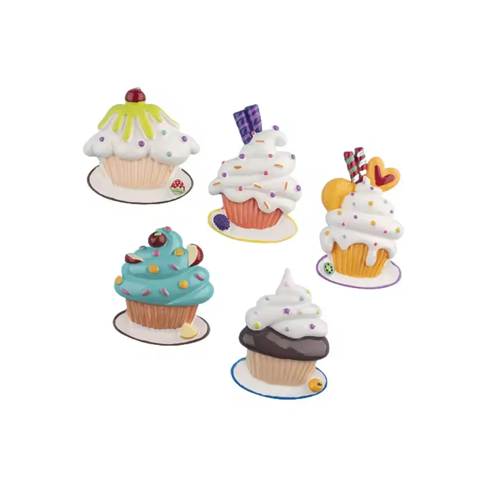 Grande cabochon in resina per accessori artigianali per simulazione artigianale Cupcake torta per telefono custodia portachiavi decorazione per la casa tema alimentare