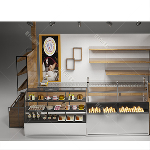 Bakery Display Showcase Fixture Bread Display Rack Popular Wooden Bread Display Shelf