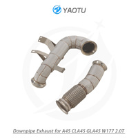 YT pour W177 Downpipe d'échappement turbo en acier inoxydable pour Mercedes Benz A45 GLA45 CLA45 AMG avec bouclier thermique, livraison rapide
