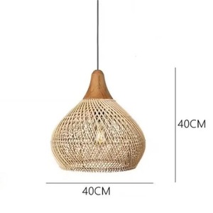 Nuovo Design 2024 paralume in Rattan regolabile <span class=keywords><strong>Vintage</strong></span> fattoria lampadario paralume per la decorazione della casa lampada di bambù per interni - Product Image 3